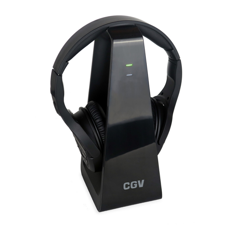 Casque TV sans fil avec entrée audio numérique - noir