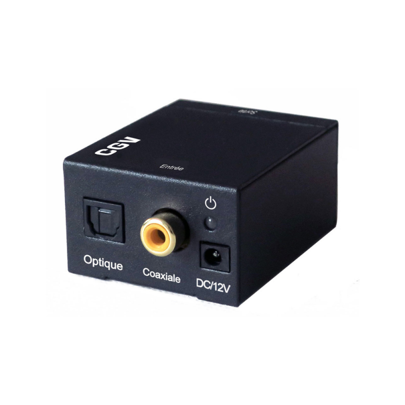 Convertisseur audio numérique vers analogique, dac numérique Spdif optique  vers analogique L / r Rca et 3,5 mm aux stéréo Au