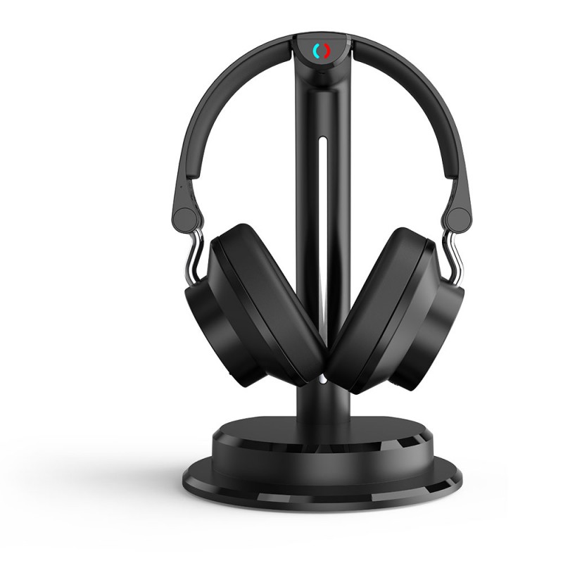 Casque audio HiFi noir avec micro