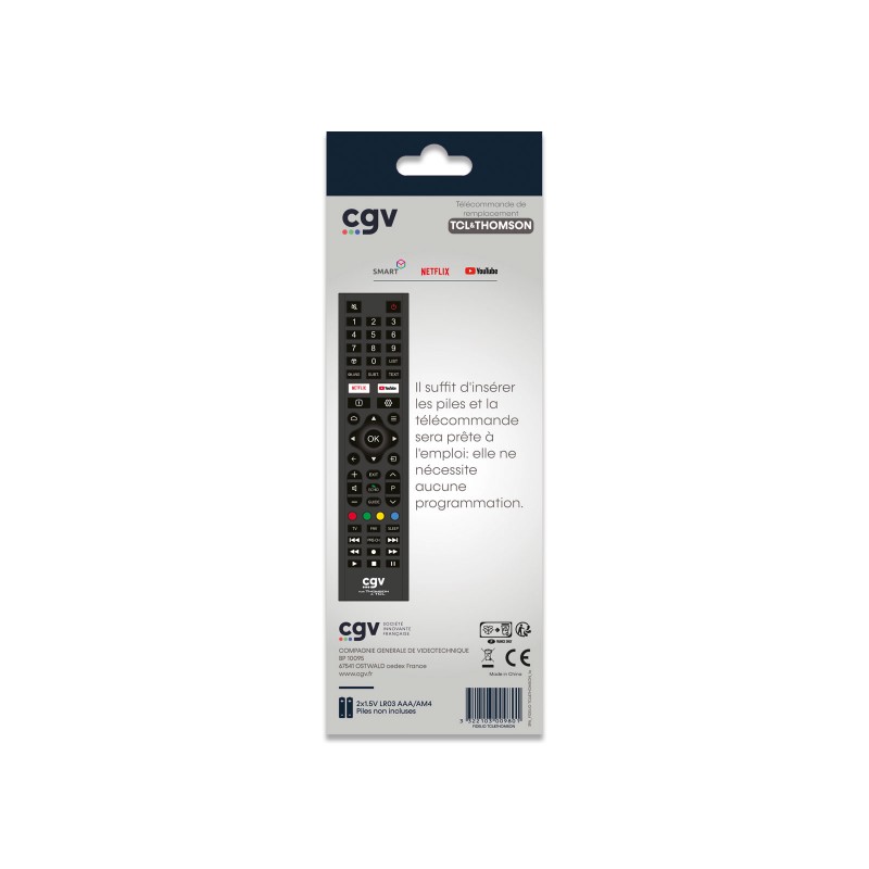 Télécommande Pour Téléviseurs Thomson / TCL 32HU3253 32HU3253C 32HU5243 - Neuf