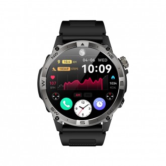 Montre connectée GEKO X GPAS avec GPS intégré, vue de face, suivi de la santé