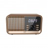 Radio portable FM - BEBOP FM châssis couleur bois, vue de face.