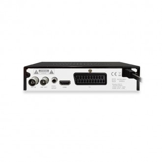 Récepteur / enregistreur TNT HD double tuner - ETIMO 2TC, vue arrière et connectique.