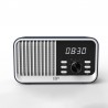Radio portable FM - BEBOP FM châssis couleur bleu, vue de face.