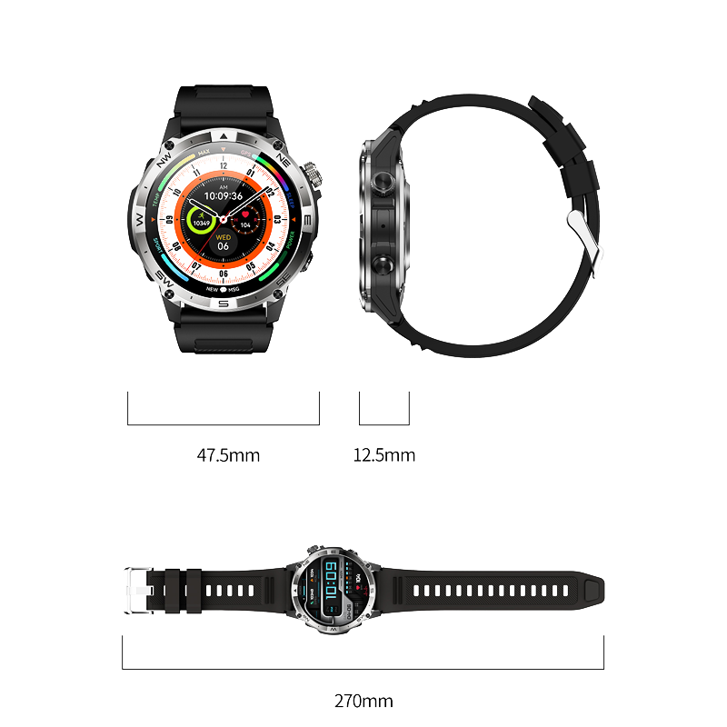 Les dimensions de la montre connectée avec GPS intégré GEKO X GPS